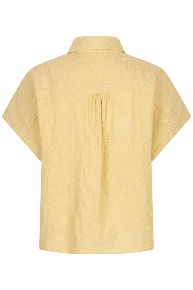 BLOUSE CROPPED 3D EMBROIDERY HS25 09208 206 lemon pie